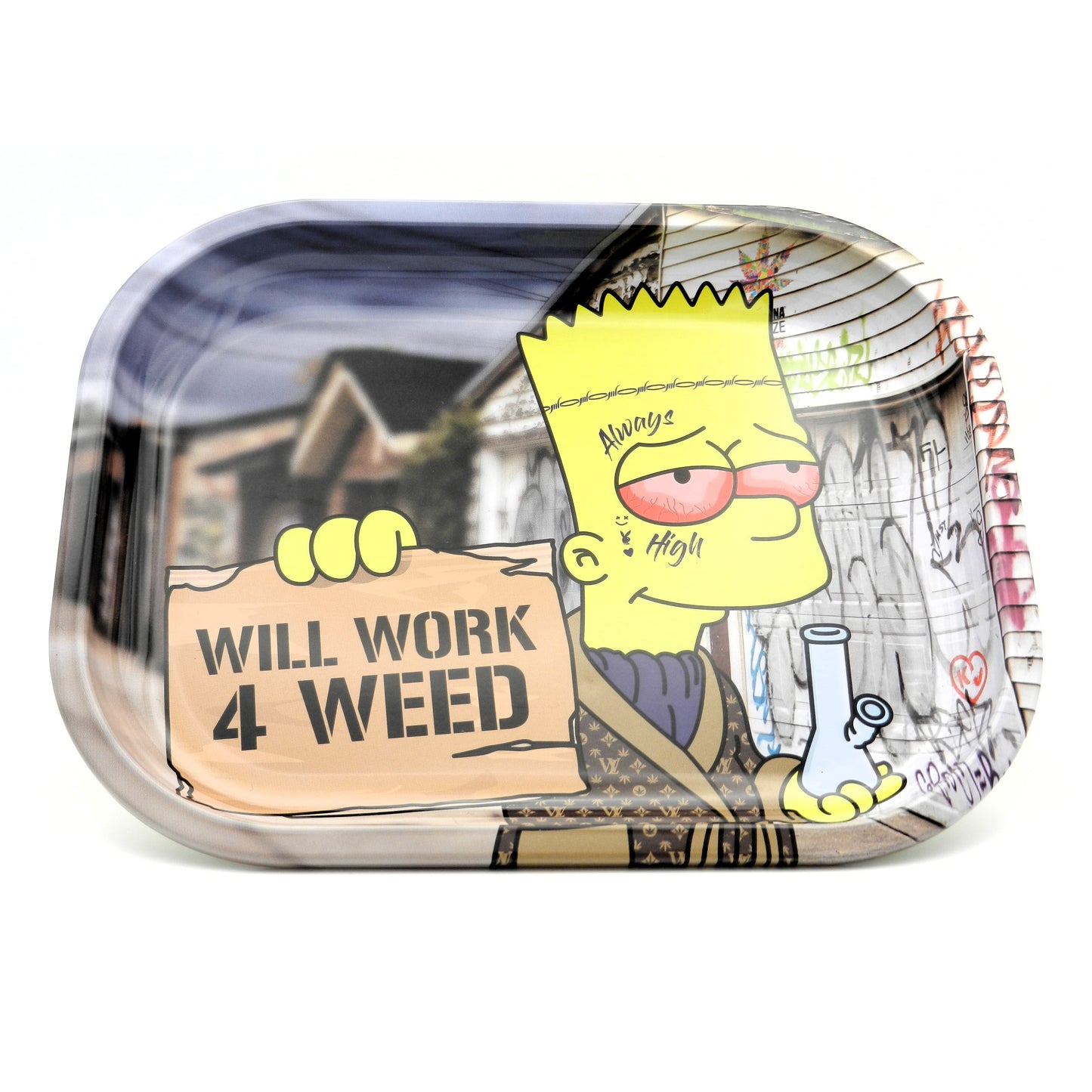 MISTIERA BART SIMPSON WILL WORK 4 WEED IN METALLO PICCOLA