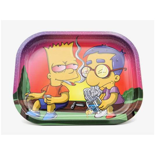 MISTIERA BART SIMPSON AND MILHOUSE SMOKE IN METALLO PICCOLA