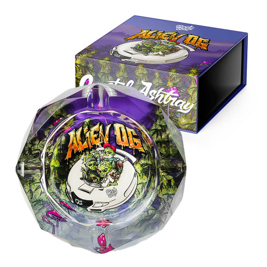 POSACENERE IN CRISTALLO BEST BUDS ALIEN OG CON SCATOLA