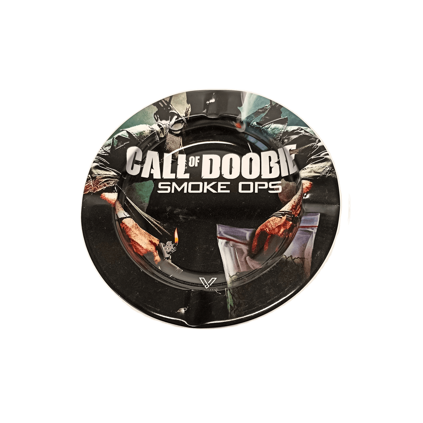 POSACENERE ROTONDO CALL OF DOOBIE SMOKE OPS IN METALLO