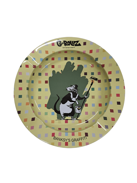 POSACENERE G-ROLLZ "BANKSY'S GRAFFITI TOPO" IN METALLO