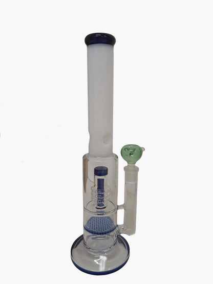 BONG BLU E BIANCO IN VETRO