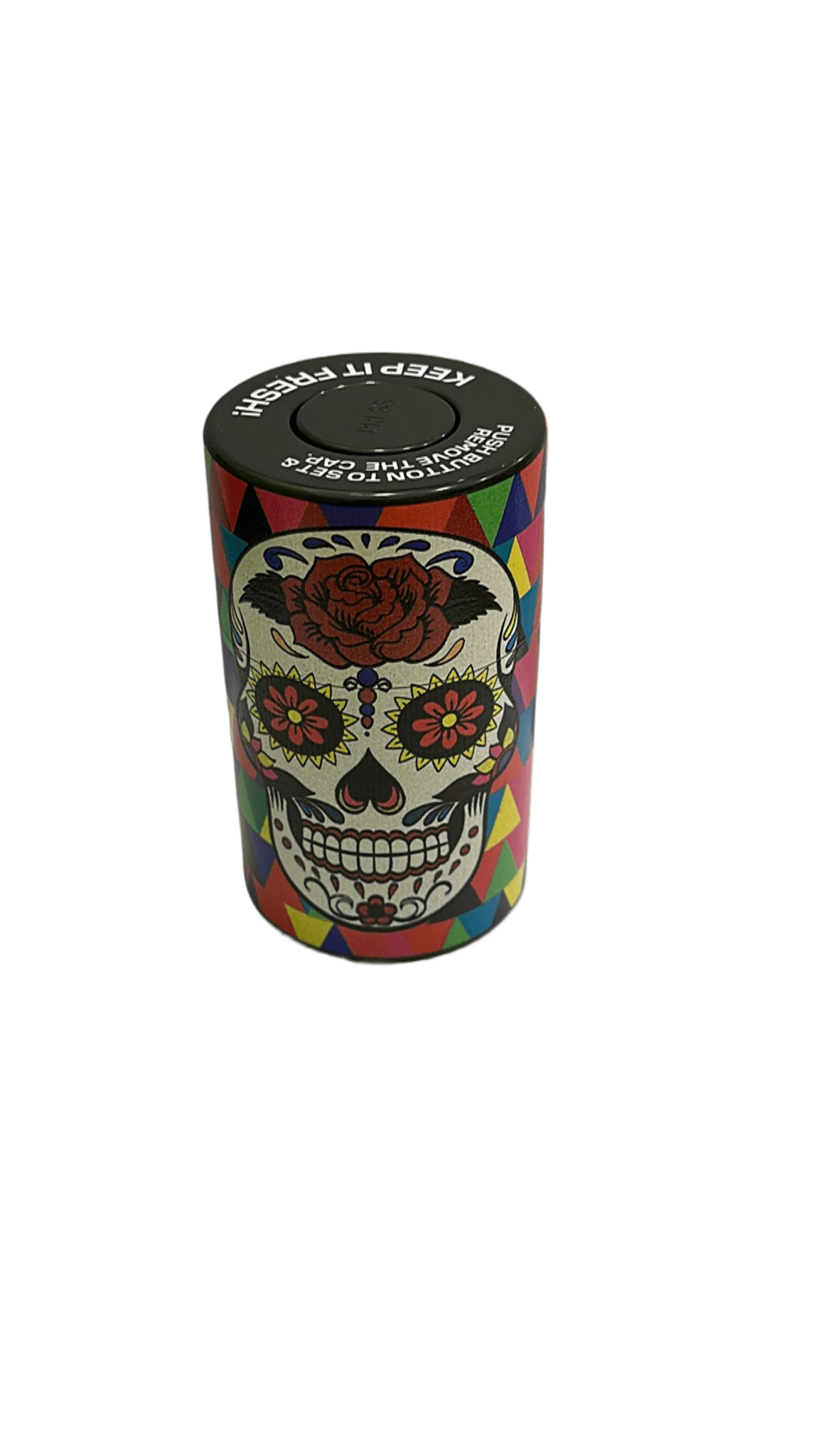 CONTENITORE ERMETICO CON TESCHIO COLORATO