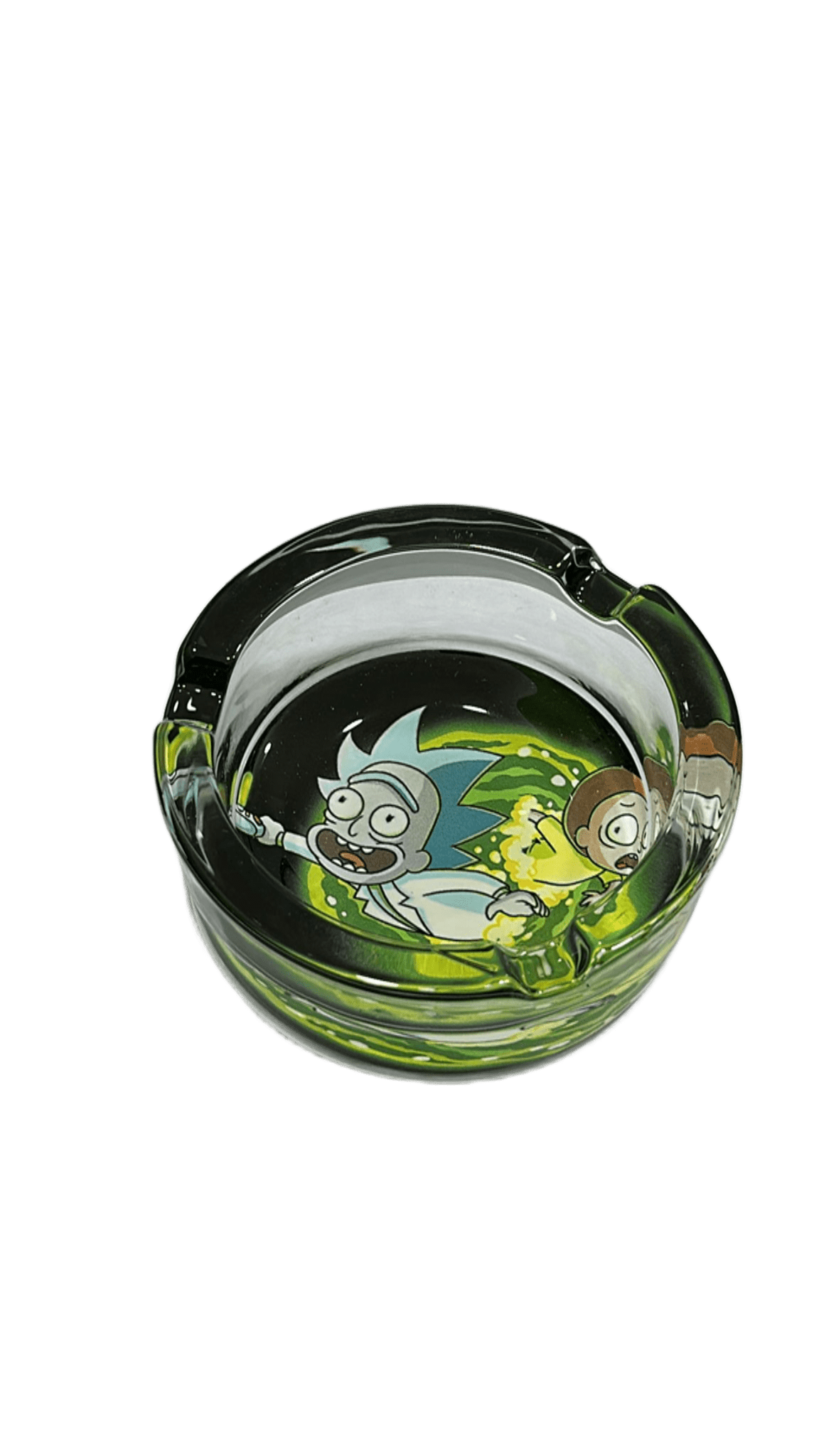 POSACENERE ROTONDO IN VETRO DI RICK & MORTY