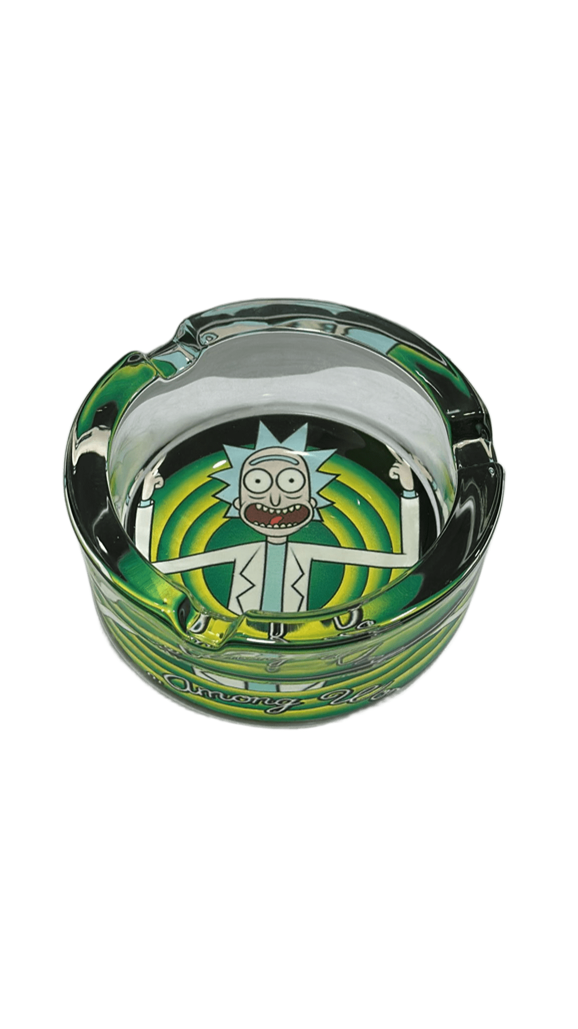 POSACENERE ROTONDO IN VETRO DI RICK & MORTY