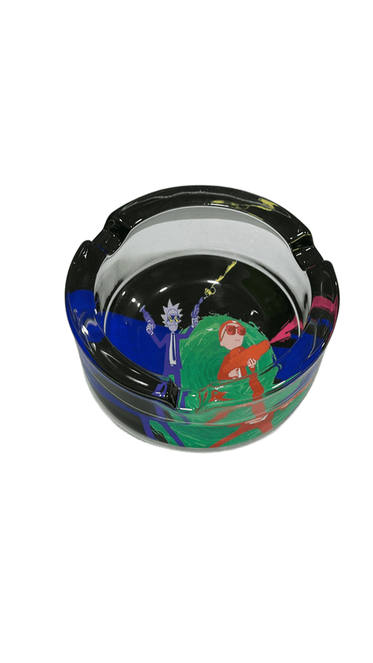 POSACENERE ROTONDO IN VETRO DI RICK & MORTY