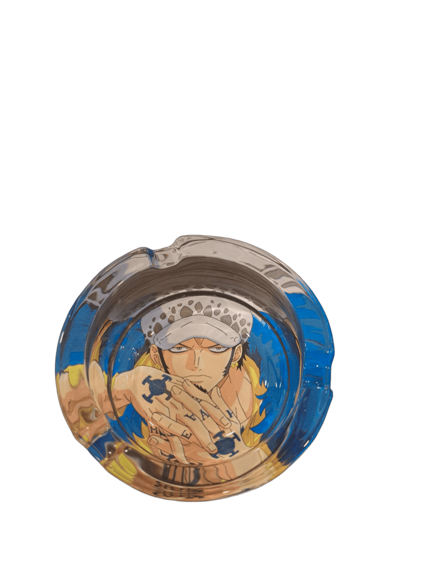 POSACENERE ROTONDO IN VETRO ONE PIECE