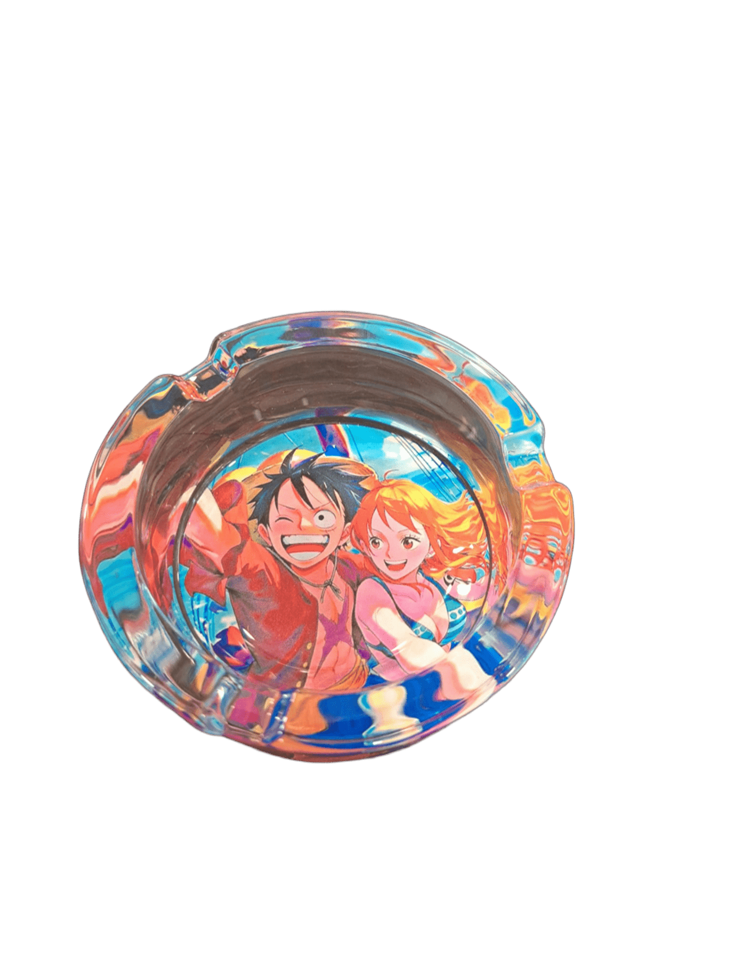 POSACENERE ROTONDO IN VETRO ONE PIECE