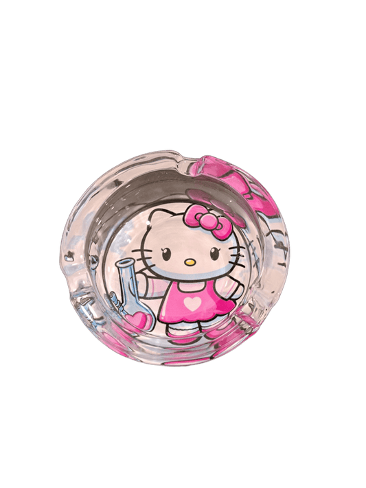 POSACENERE IN VETRO ROTONDO HELLO KITTY