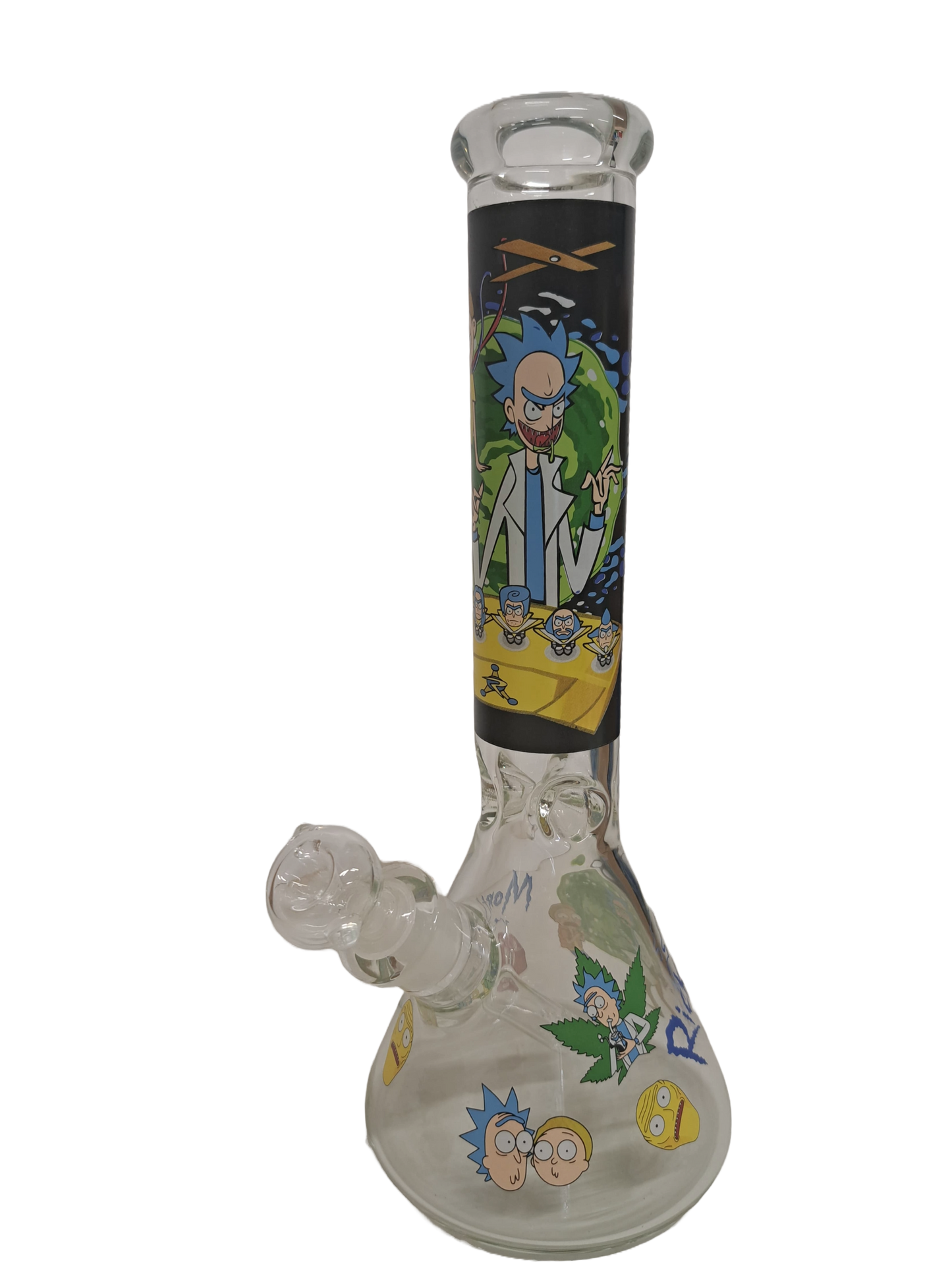 BONG RICK & MORTY SFONDO NERO IN VETRO