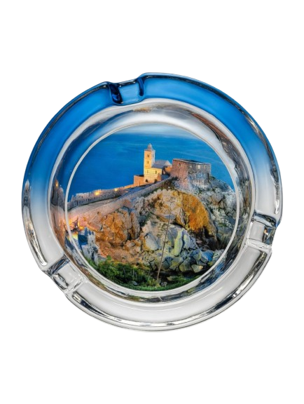 POSACENERE ROTONDO IN VETRO 5 TERRE