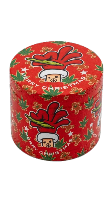 GRINDER IN METALLO 4 PARTI MERRY CHRISTMAS